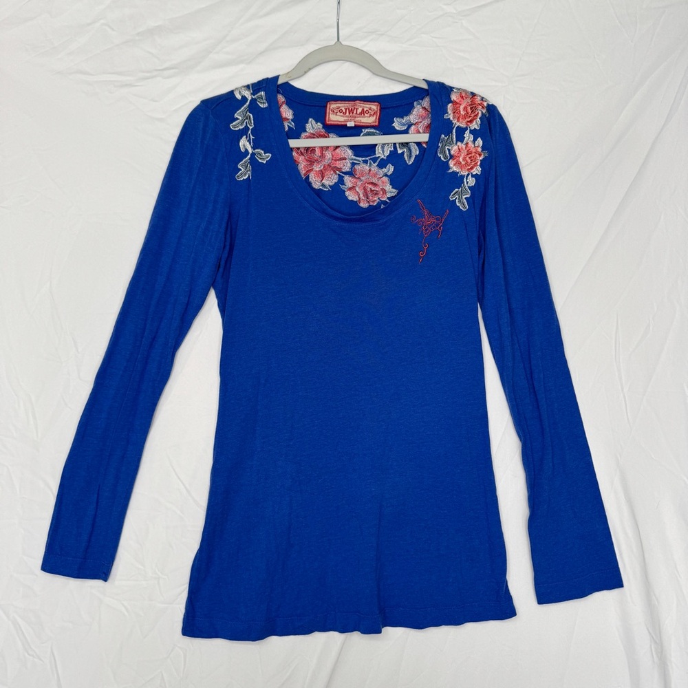 Vintage Johnny Was Embroidered Long Sleeve Top Size Medium